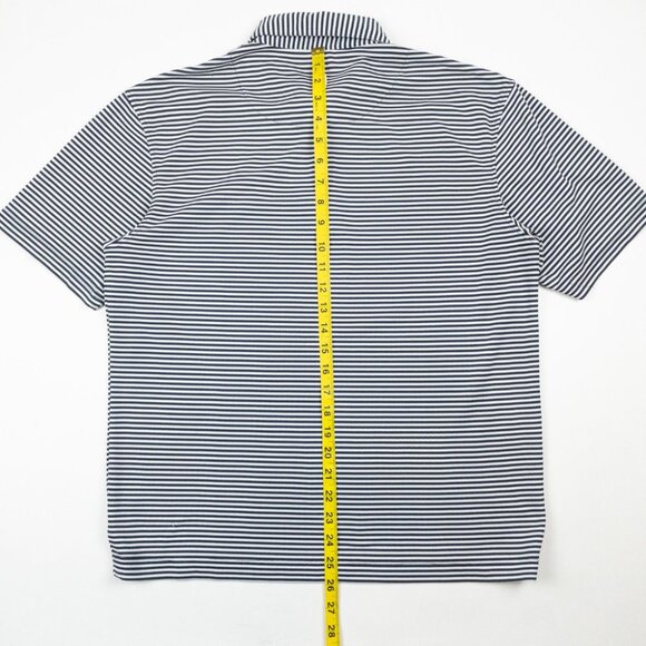 Johnnie-O Houston Astros Polo Shirt Men Medium Striped Prep-Formance Navy Stripe - Picture 9 of 13